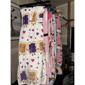 Limited Too Novelty Plush Blanket 50x70 Pb&j Peanut Butter Jelly 90s Cozy Throw